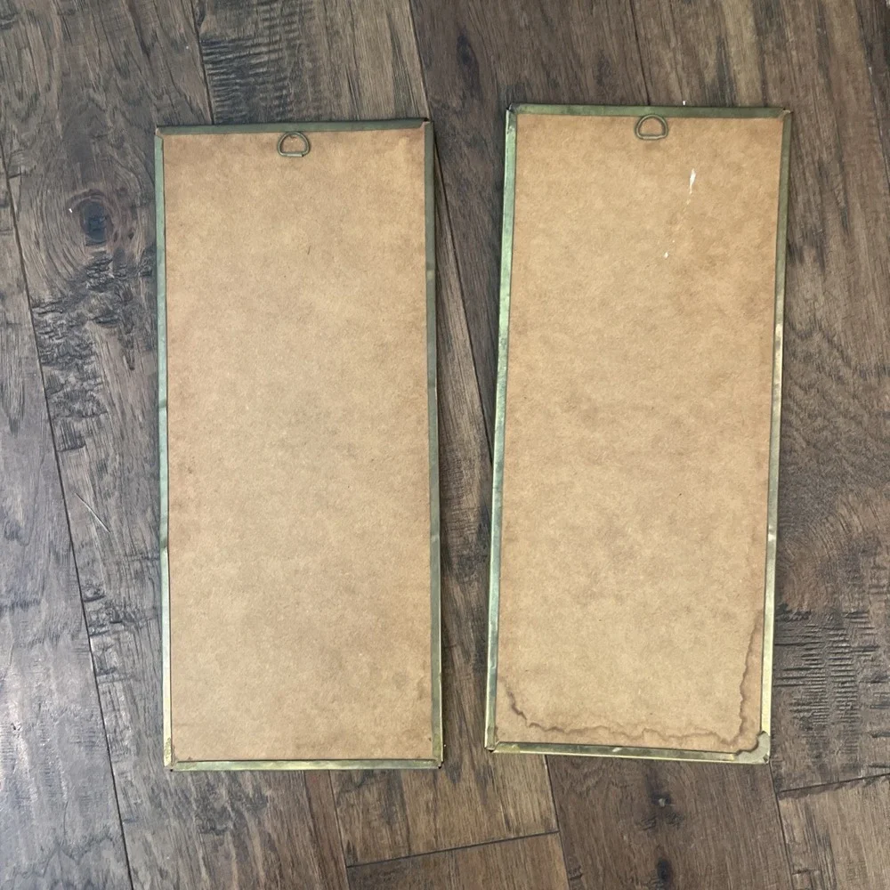 Vintage MCM Wall Panels Gold Floral Butterfly Cream 3D Set